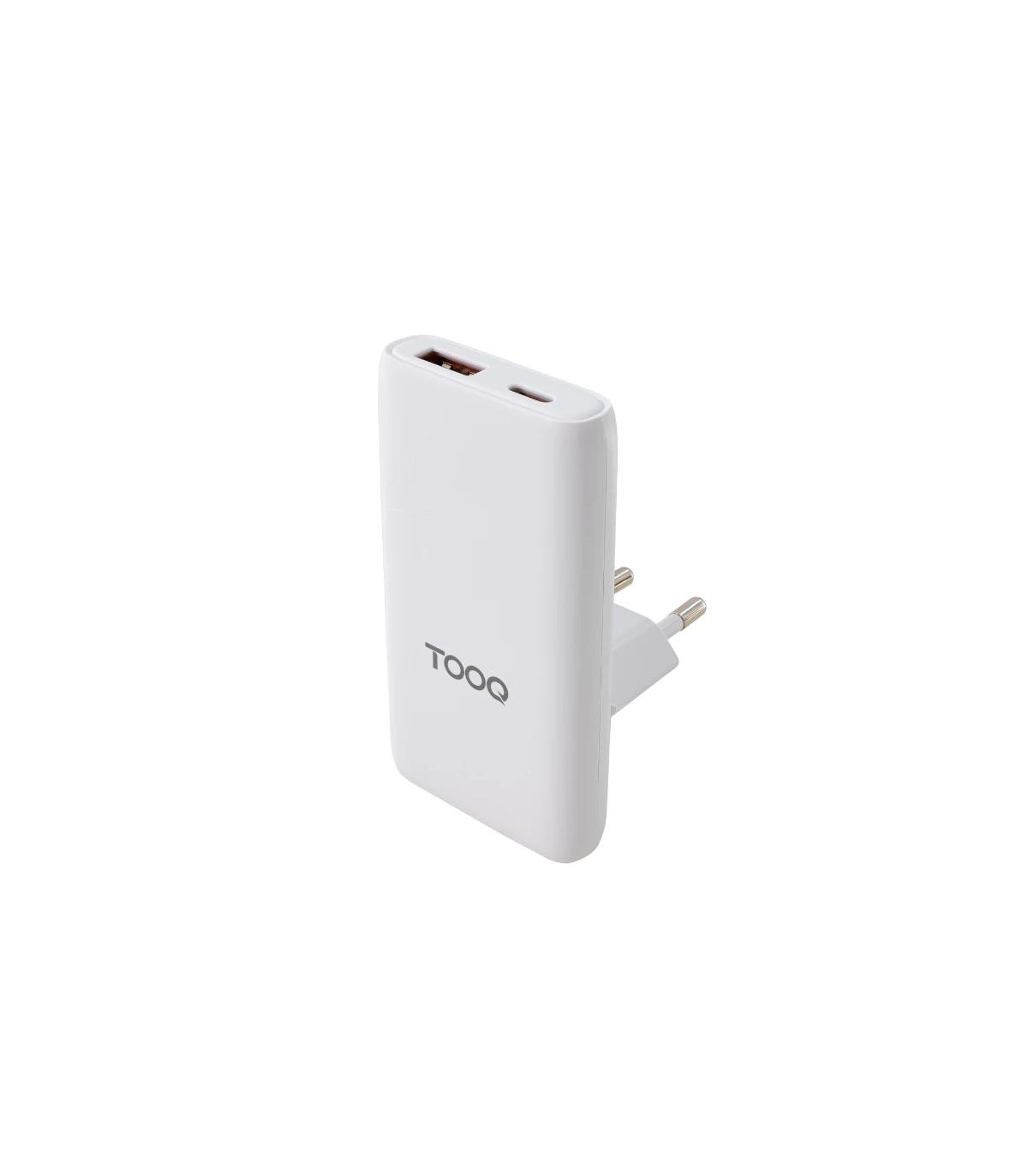 Tooq Cargador pared GAN USB-C/PD + USB-A/QC 65W