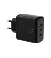 EWENT Cargador Gan Fast 65W 2 USB-C PD-1USB-A QC