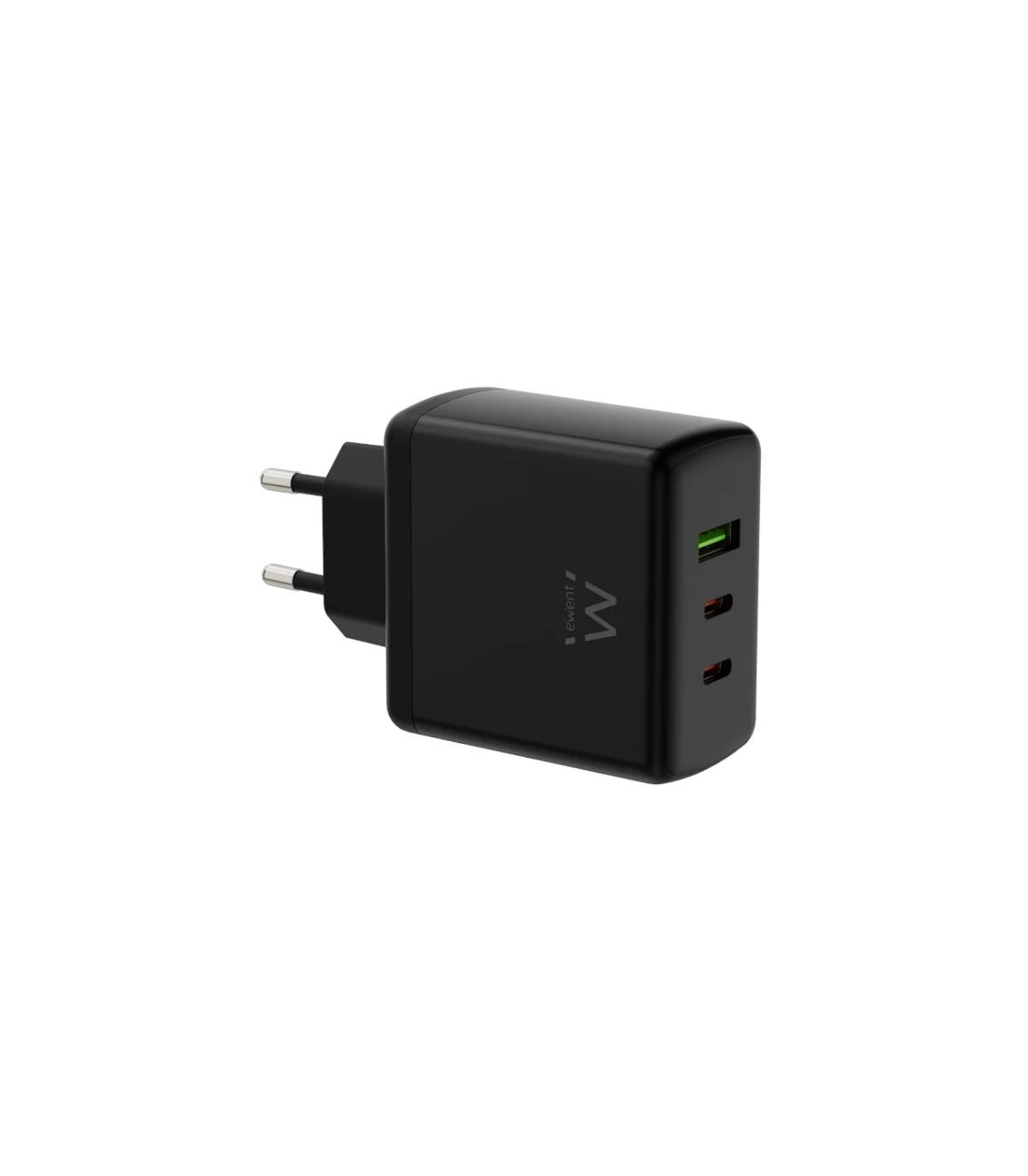 EWENT Cargador Gan Fast 65W 2 USB-C PD-1USB-A QC