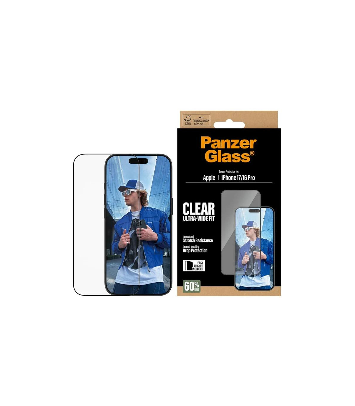PanzerGlass Screen Protector iPhone 16Pro-17