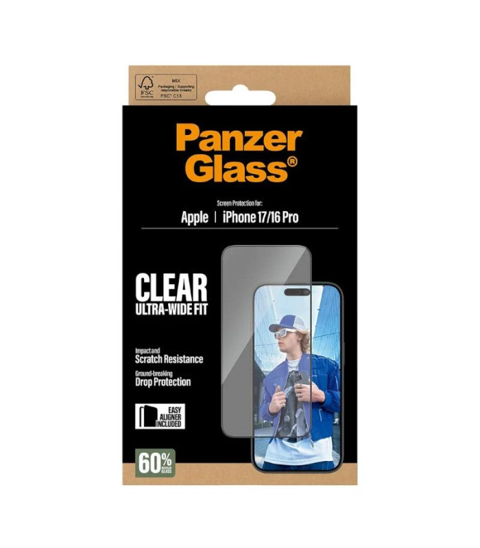 PanzerGlass Screen Protector iPhone 16Pro-17