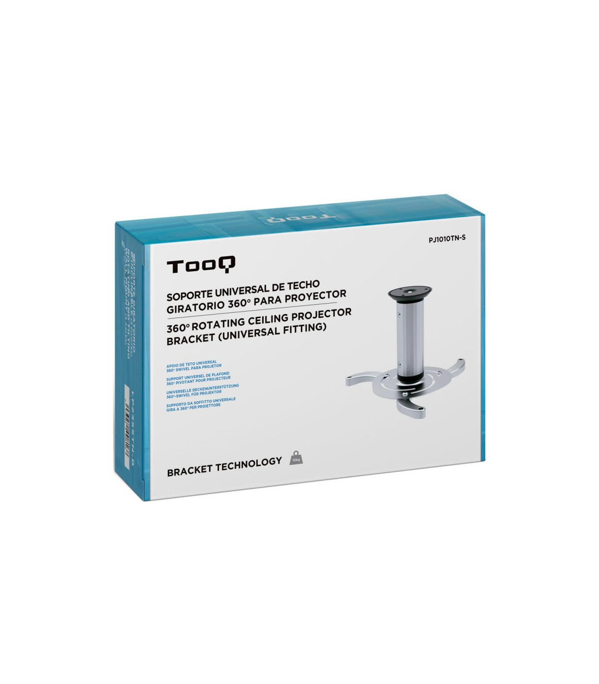 Tooq PJ1010TN-S Soporte Proyector Techo Plata
