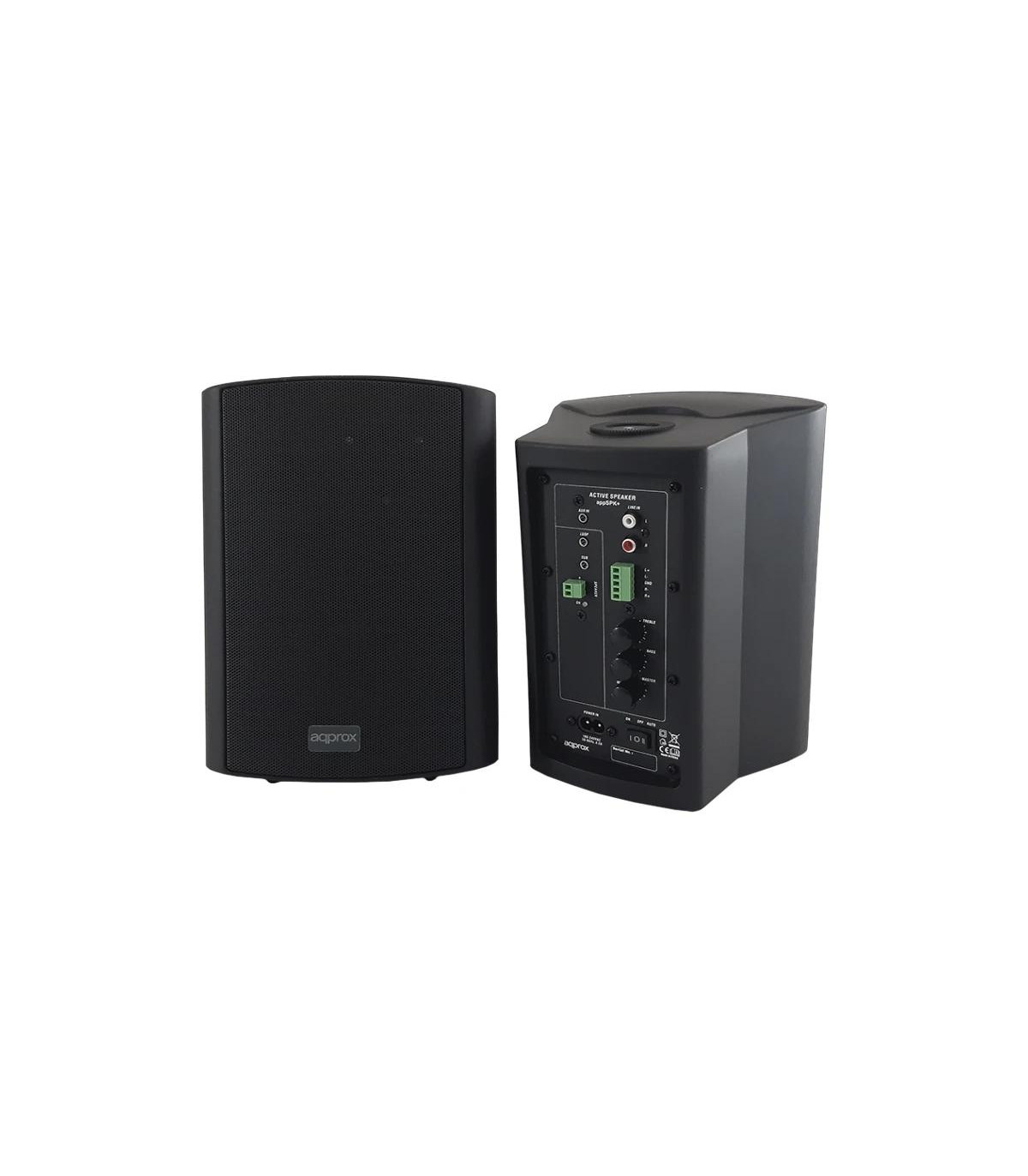Approx Altavoces Pared Dig.2x30W kit de mont negro