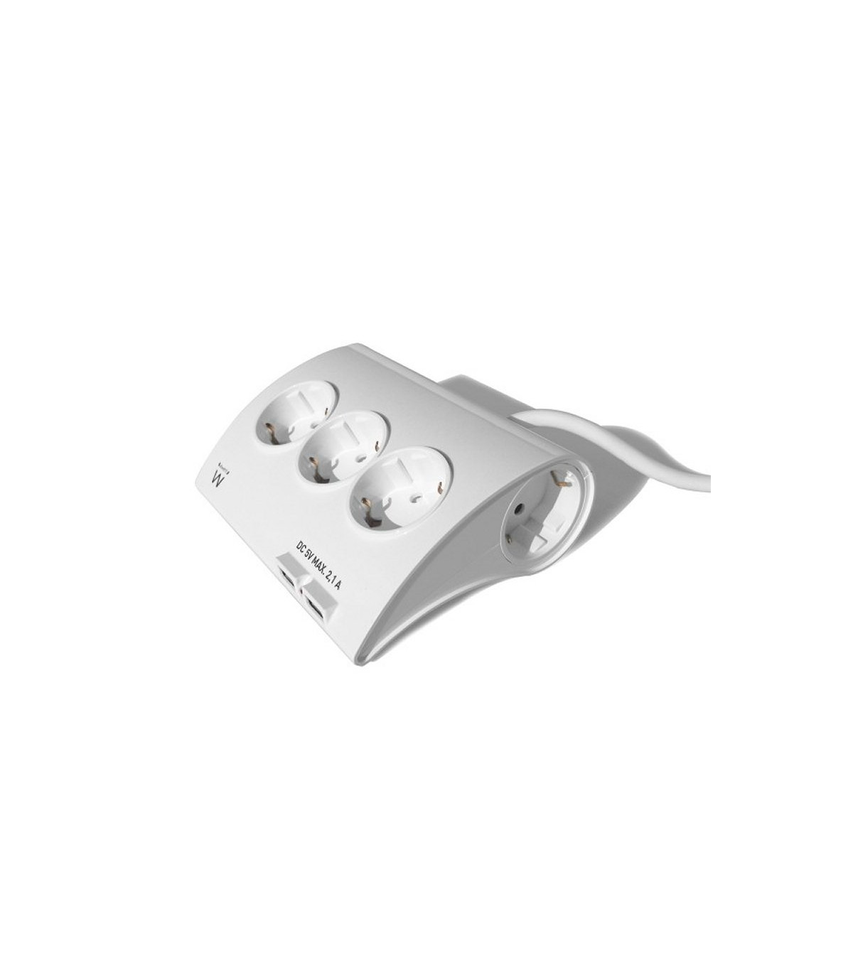 EWENT EW3935 Regleta 5 Schuko + 2 usb 2.1A