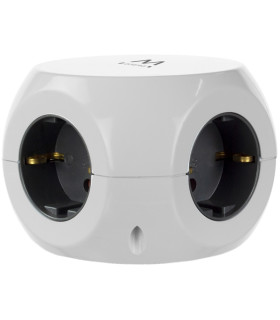 Ewent EW3939 REGLETA CUBO 3 TOMAS/3 USB BLANCO