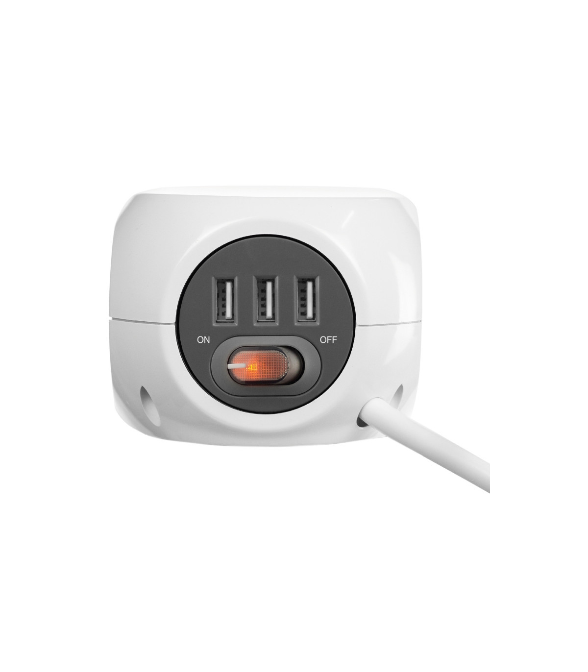 Ewent EW3939 REGLETA CUBO 3 TOMAS/3 USB BLANCO