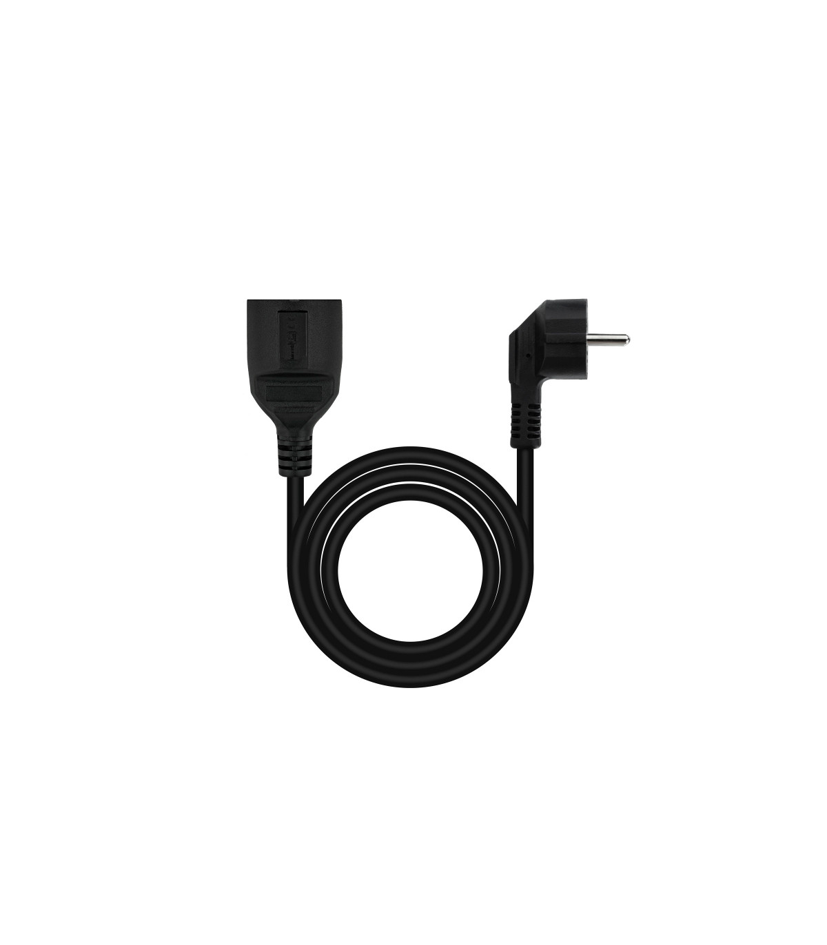 Nanocable Cable Alim. Alargador schuko negro 3 M