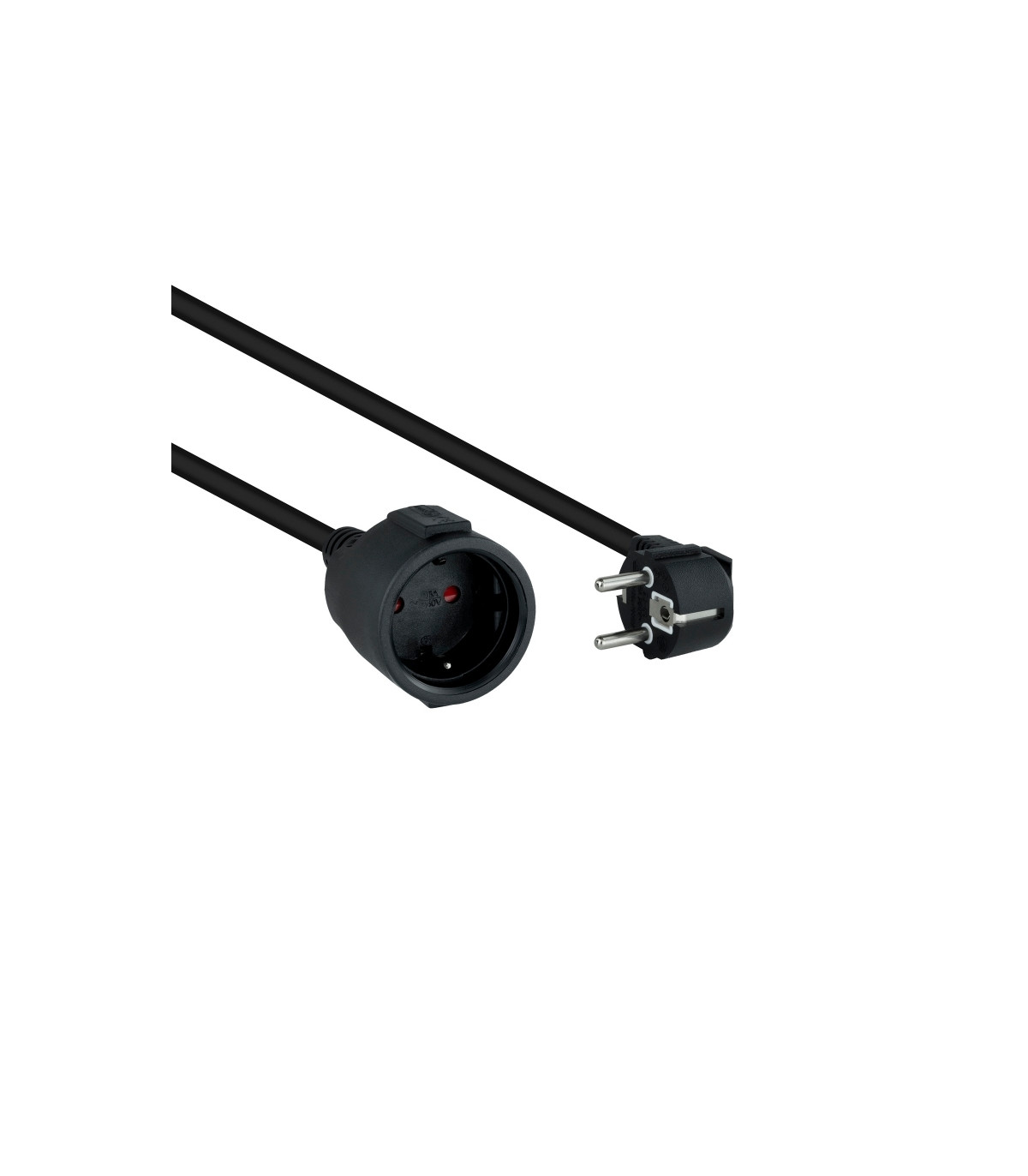 Nanocable Cable Alim. Alargador schuko negro 5 M