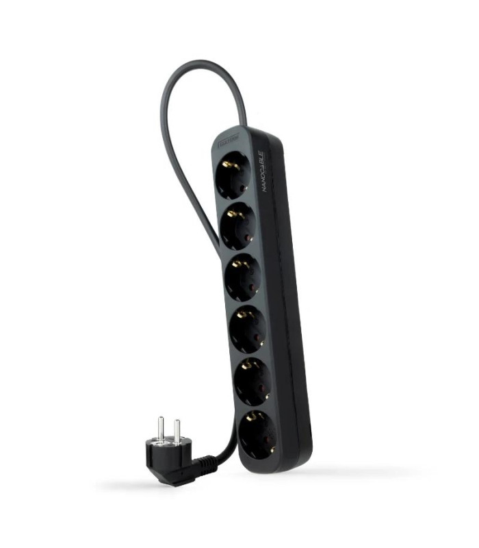 Nanocable Regleta de Enchufes 6 Tomas 1.4 m Negro