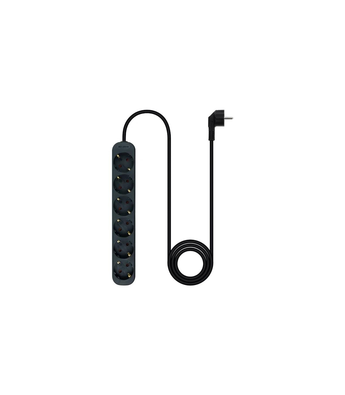 Nanocable Regleta de Enchufes 6 Tomas 1.4 m Negro
