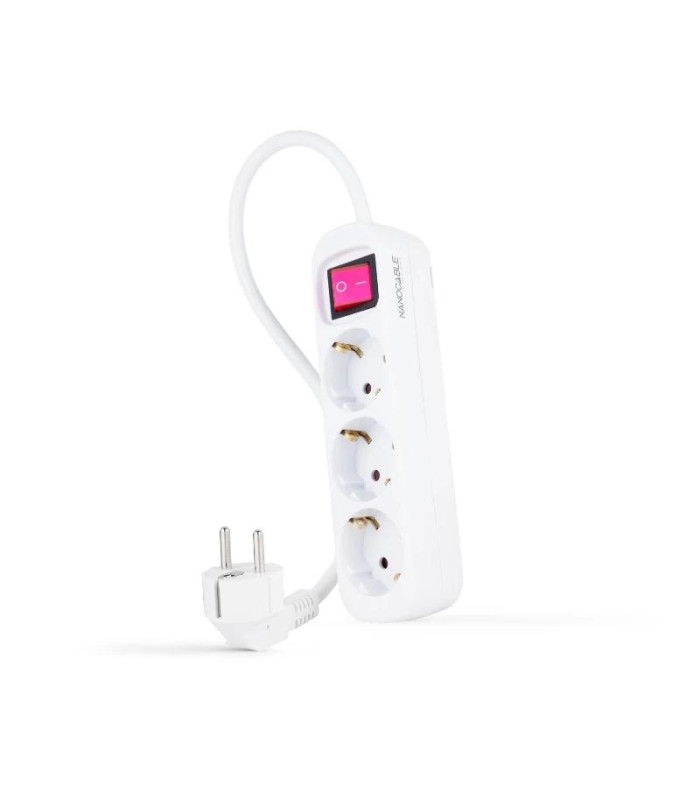 Nanocable Regleta 3 Tomas Interruptor Blanco