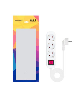 Nanocable Regleta 3 Tomas Interruptor Blanco