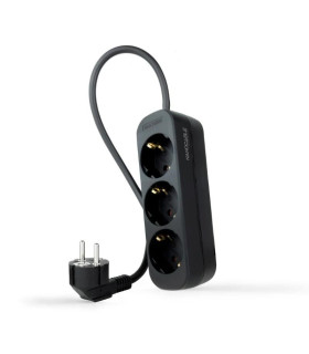 Nanocable Regleta de Enchufes 3 Tomas 1.4 m Negro