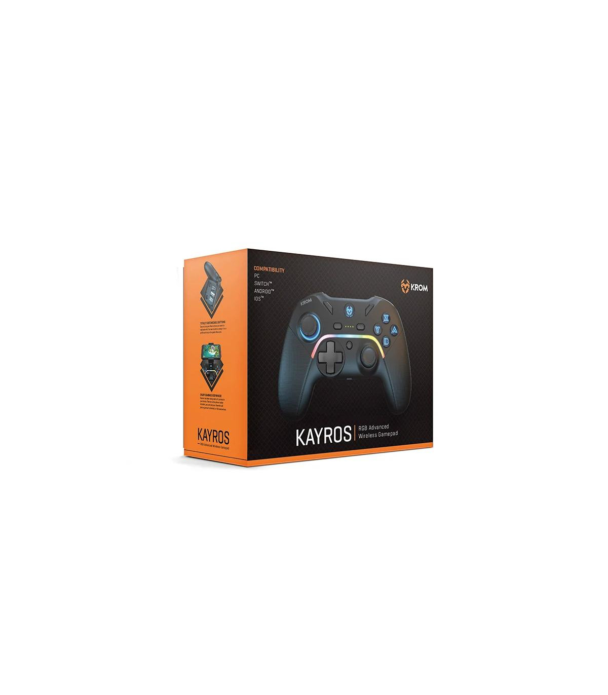 KROM Gamepad Kayros wireless RGB PC/Switch/Android