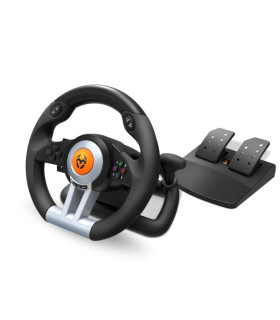 Krom Juego de Volante y pedales K-Wheel Multip.