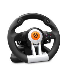 Krom Juego de Volante y pedales K-Wheel Multip.