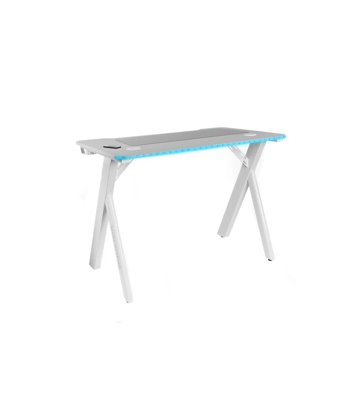 Mars Gaming Escritorio Rgb 100cm alfombri. Blanco