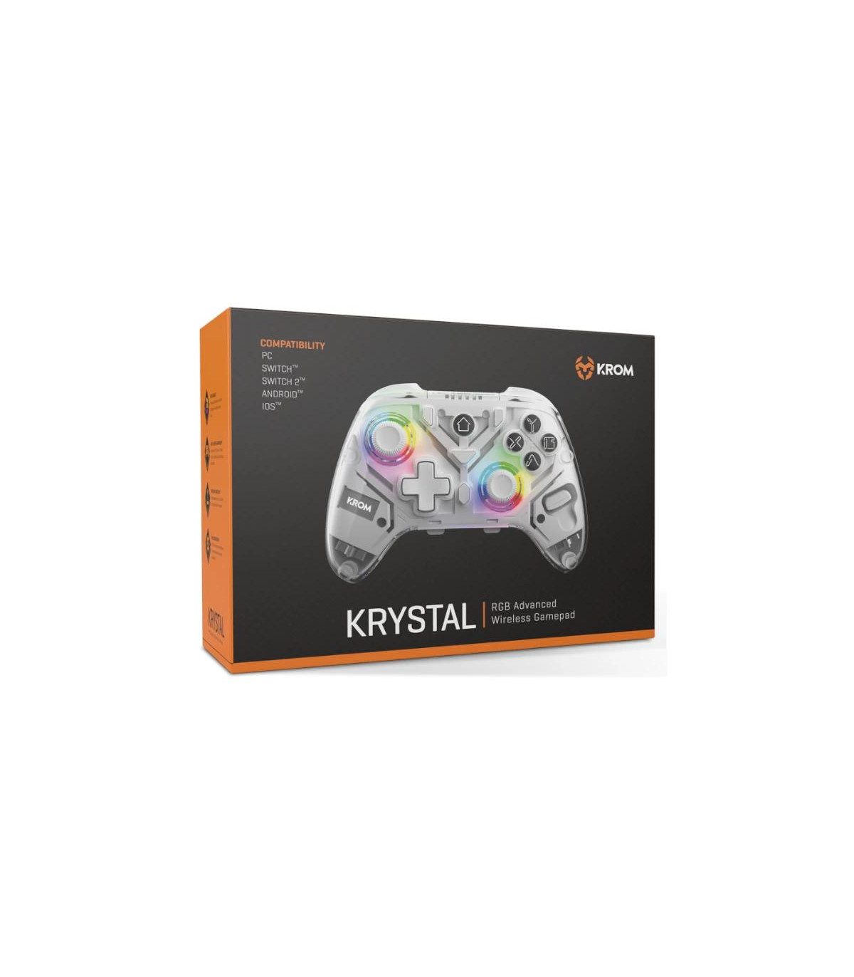KROM Gamepad KRYSTAL Wireless RGB Bluetooth 5.0