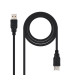 Nanocable Cable USB 2.0, tipo A/M-A/H, Negro, 3m