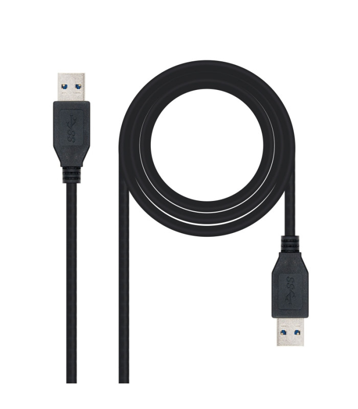 Nanocable Cable USB 3.0, tipo A/M-A/M, Negro, 1m