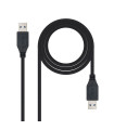 Nanocable Cable USB 3.0, tipo A/M-A/M, Negro, 1m