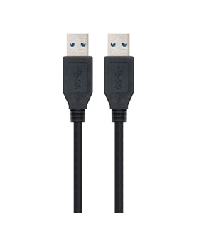 Nanocable Cable USB 3.0, tipo A/M-A/M, Negro, 1m