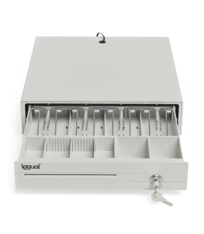 iggual Cajón portamonedas IRON-10W 38cm 4+6 blanco
