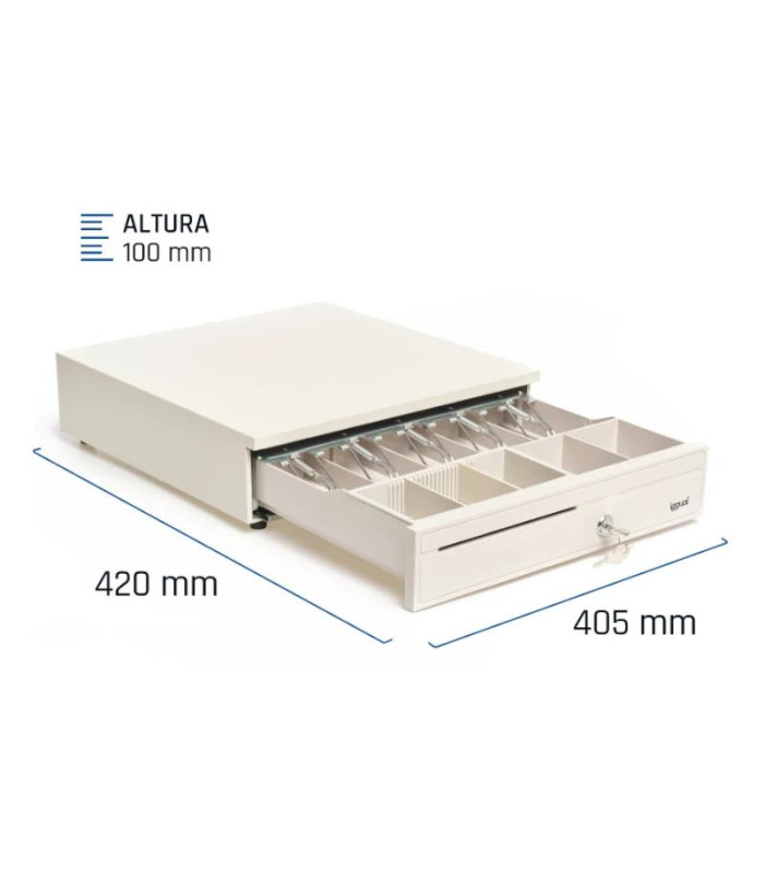 iggual Cajón portamonedas IRON-30W 42cm 5+5 blanco