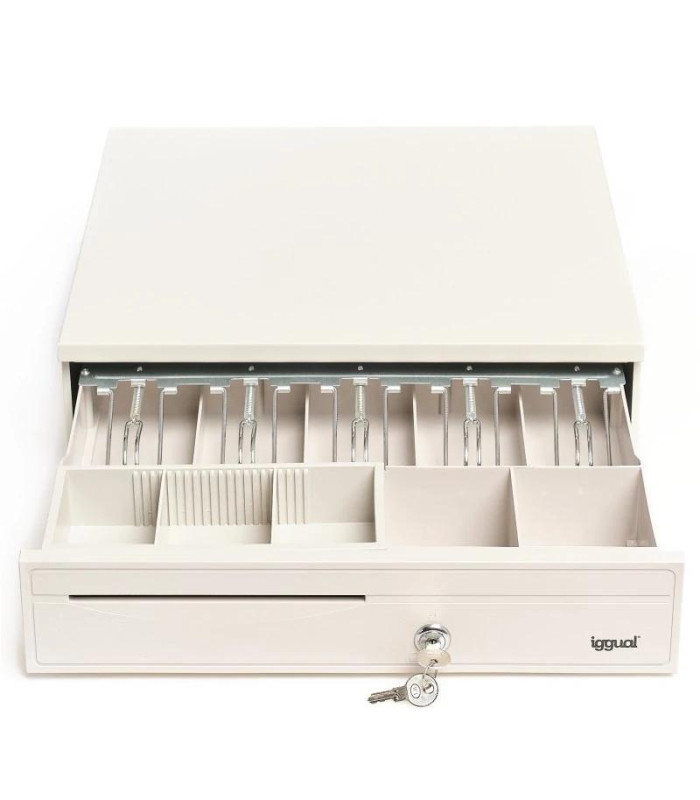 iggual Cajón portamonedas IRON-30W 42cm 5+5 blanco