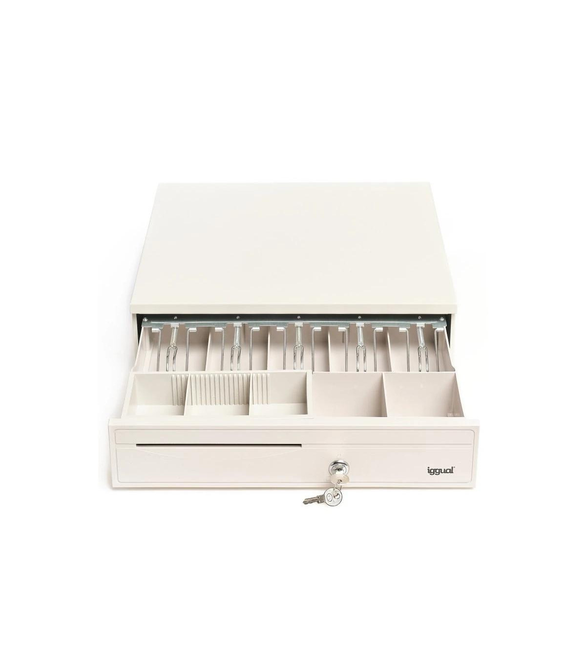 iggual Cajón portamonedas IRON-30W 42cm 5+5 blanco