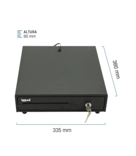 iggual Cajón Portamonedas IRON-10 38cm 4+6 negro