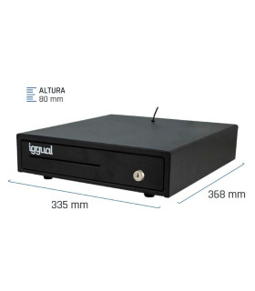 iggual Cajón Portamonedas IRON-15 37cm 4+8 negro