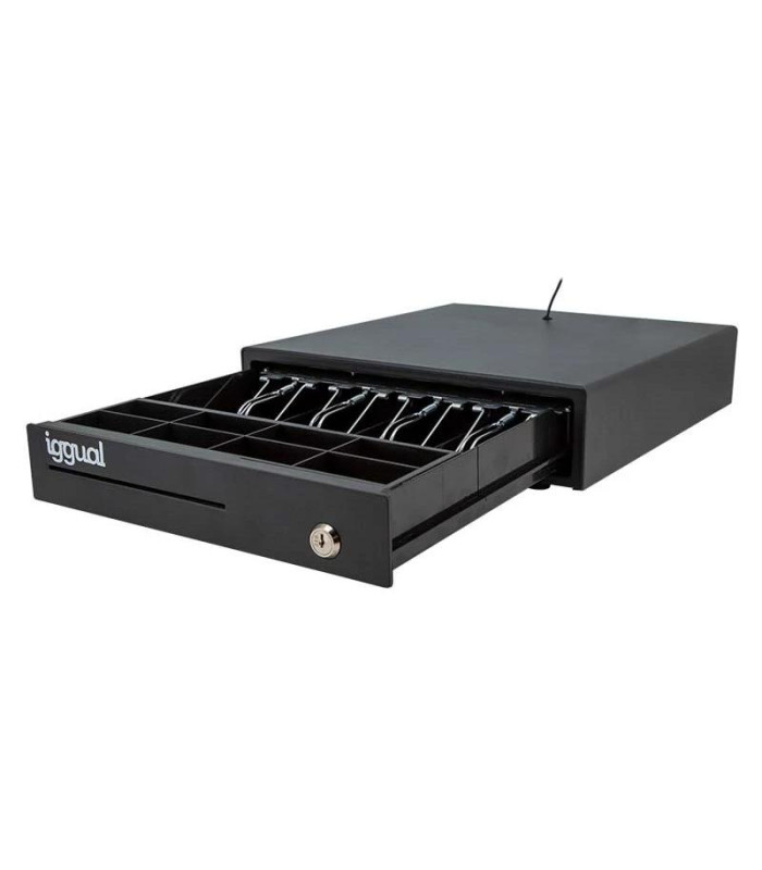 iggual Cajón Portamonedas IRON-15 37cm 4+8 negro