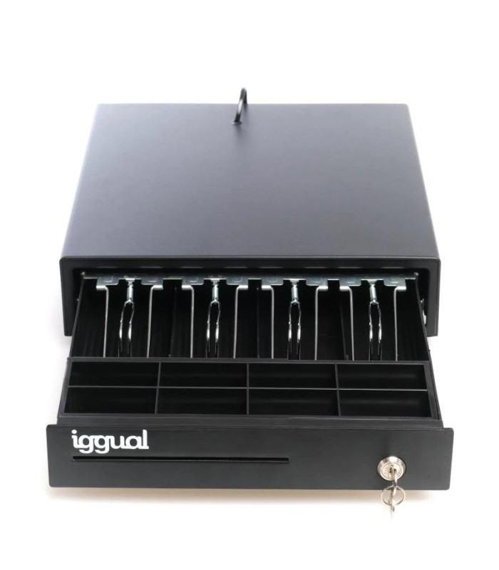 iggual Cajón Portamonedas IRON-15 37cm 4+8 negro