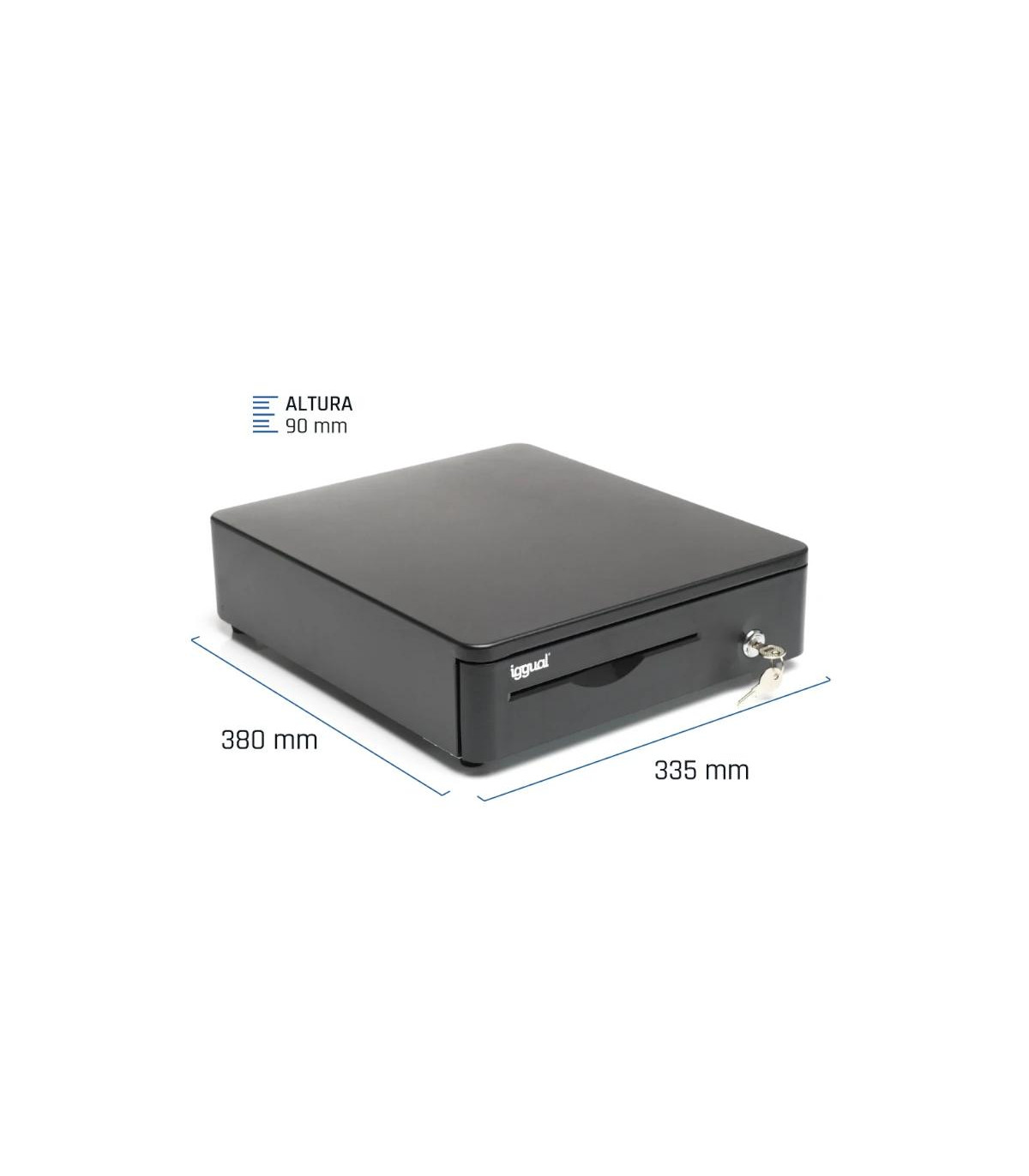 iggual Cajón Portamonedas IRON-10R 38cm 4+5 negro