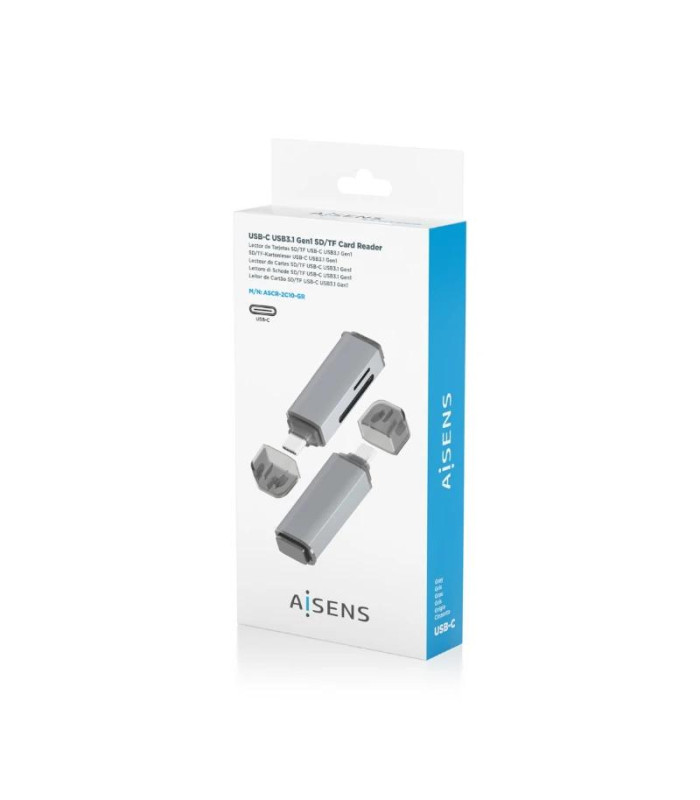 Aisens Lector Tarjetas SD MSD MMC RS-MMC MMCM USBC