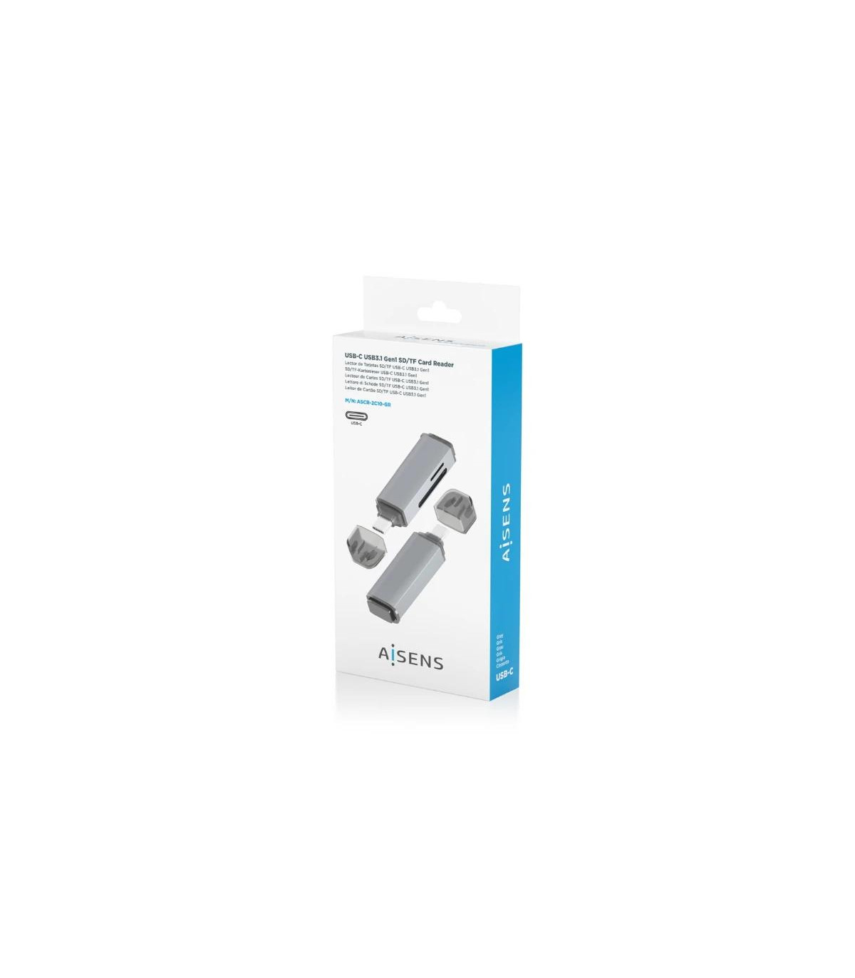 Aisens Lector Tarjetas SD MSD MMC RS-MMC MMCM USBC