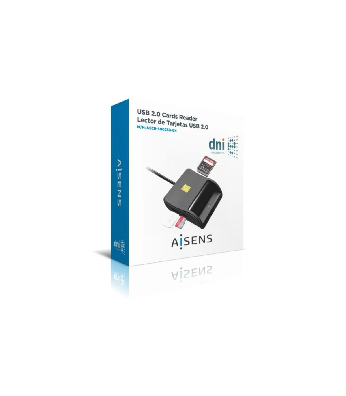 Aisens Lector DNI SIM SD MSD MMC RS-MMC MMC Micro