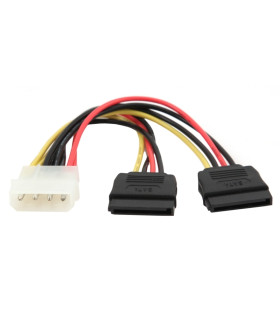 Gembird Cable de Alimentación Molex a 2x SATA 15cm