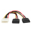 Gembird Cable de Alimentación Molex a 2x SATA 15cm