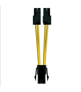 Nanocable Cable Alimentación 4PIN/H-4+4PIN/M, 15 c