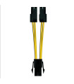 Nanocable Cable Alimentación 4PIN/H-4+4PIN/M, 15 c