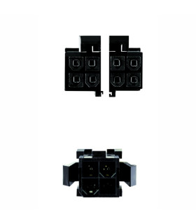 Nanocable Cable Alimentación 4PIN/H-4+4PIN/M, 15 c