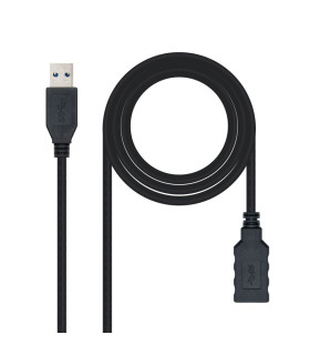 Nanocable Cable USB 3.0 Tipo A/M-A/H Negro 3.0 m