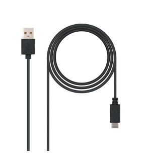 Nanocable Cable USB 2.0 3A Tipo USB-C/M-A/M 1 M