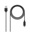 Nanocable Cable USB 2.0 3A Tipo USB-C/M-A/M 1 M