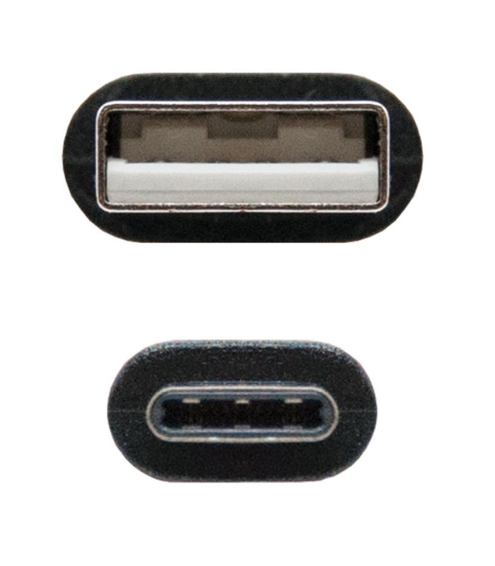 Nanocable Cable USB 2.0 3A Tipo USB-C/M-A/M 2 M
