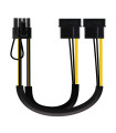 Nanocable Cable VGA 2x5.25"/M-PCI-E(6+2PIN)/M 20cm