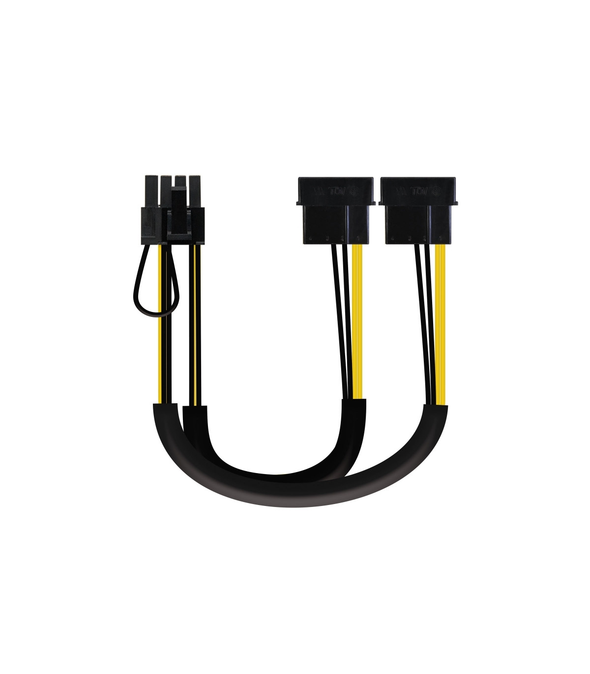 Nanocable Cable VGA 2x5.25"/M-PCI-E(6+2PIN)/M 20cm