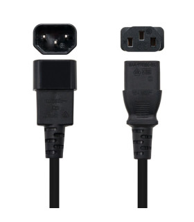 Nanocable Cable Alimentacion CPU, C13/H-C14/M, 3.M
